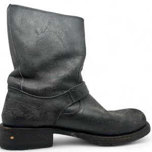Frye Black Leather Engineer Harness Moto Boots Women’s Size 10